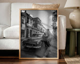Havana Vintage Car Street Art Print UK — Vintage Dark Wall Art — Living Room — Wall It All Prints