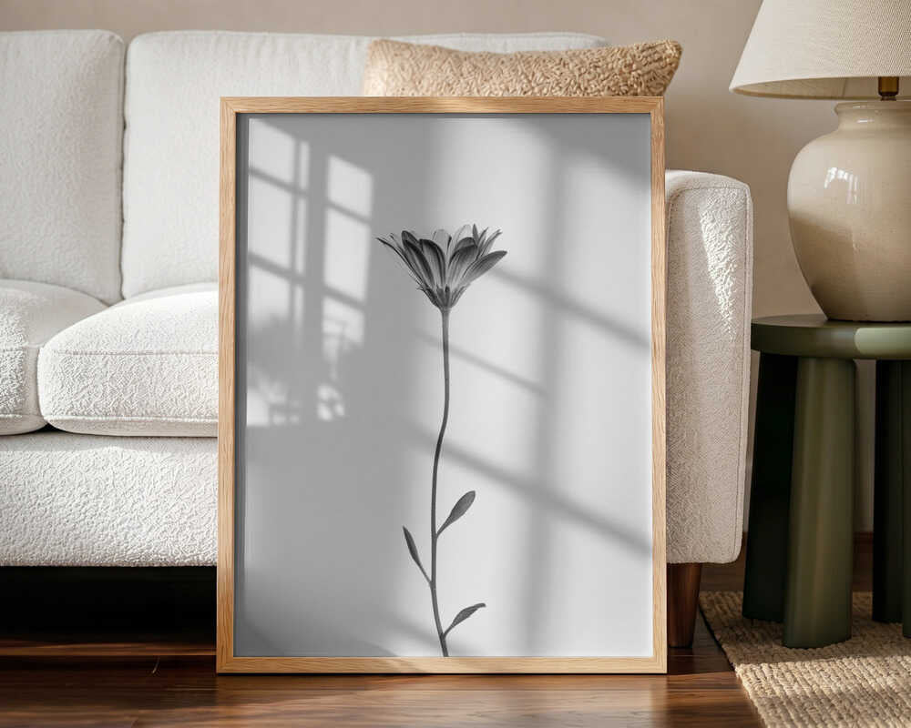 Elegant Floral Silhouette Art Print UK — Botanical Calm Wall Art — Office — Wall It All Prints