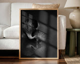 Elegant Crane Reflection Art Print UK — Dark Moody Calm Wall Art — Bedroom — Wall It All Prints