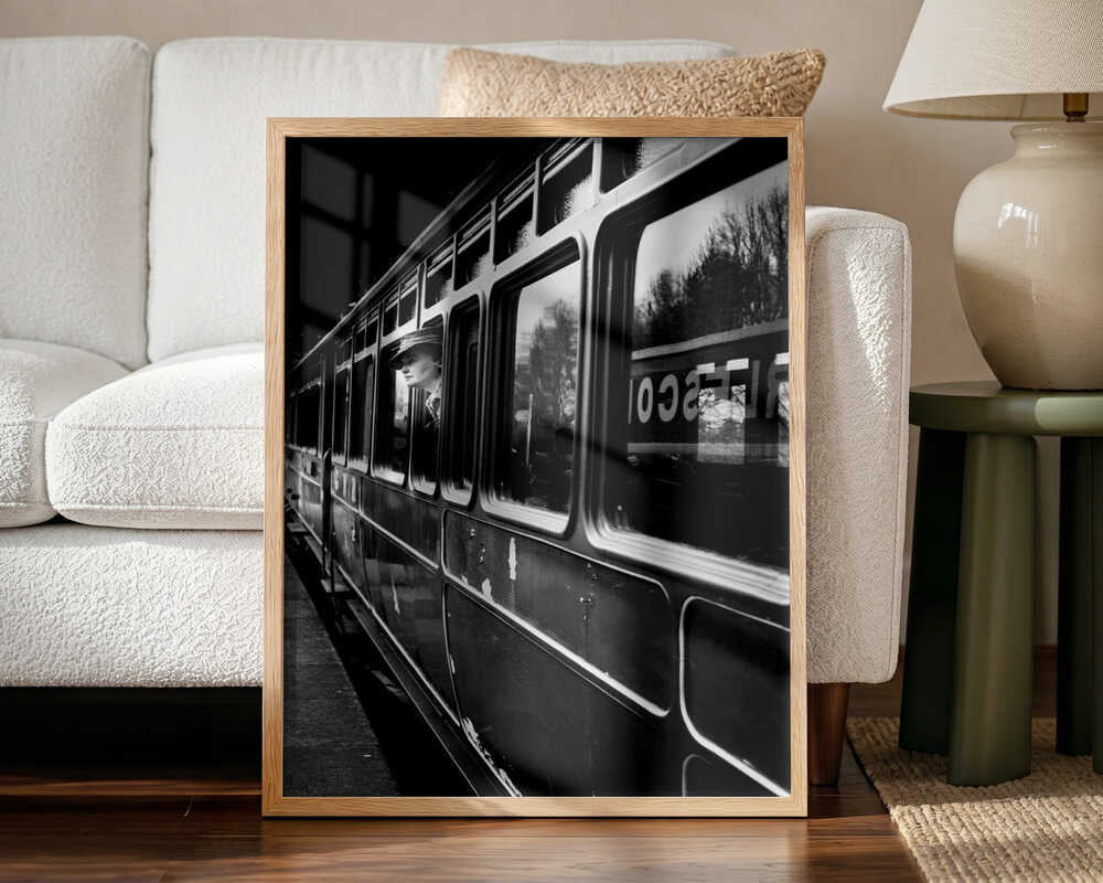 Nostalgic Train Travel Art Print UK — Portrait Dark Wall Art — Living Room — Wall It All Prints