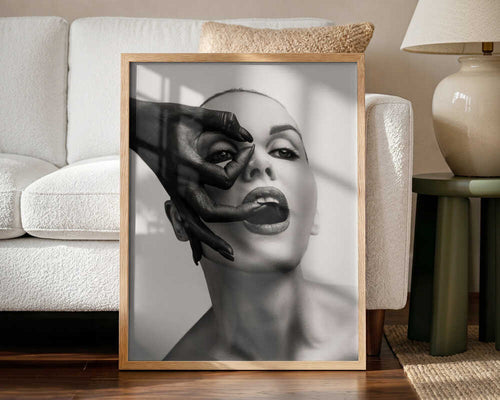 Black Hand Expression Art Print UK — Dark Moody Dark Wall Art — Living Room — Wall It All Prints