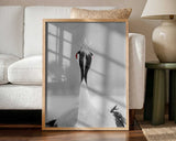 Red-crowned Cranes Duet Art Print UK — Japanese Calm Wall Art — Office — Wall It All Prints