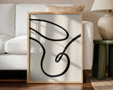 Fluid Line Movement Art Print UK — Abstract Dark Wall Art — Office — Wall It All Prints