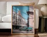 Classic Car Havana Street Art Print UK — Vintage Calm Wall Art — Living Room — Wall It All Prints