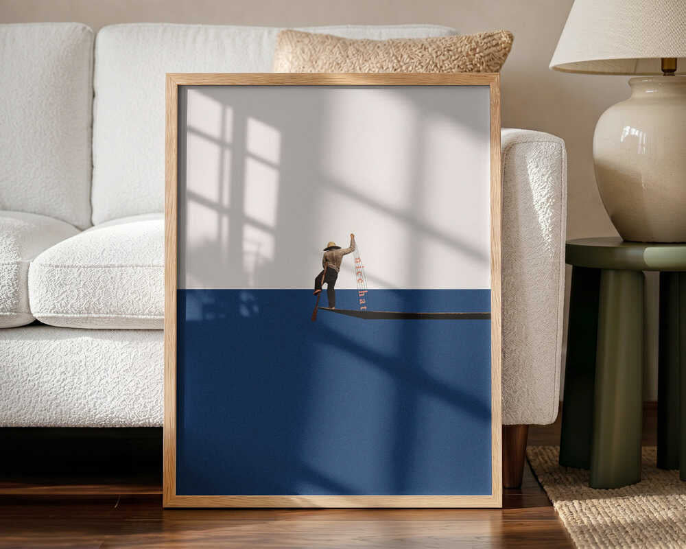 Fishing for compliments Art Print UK — Abstract Calm Wall Art — Bedroom — Wall It All Prints