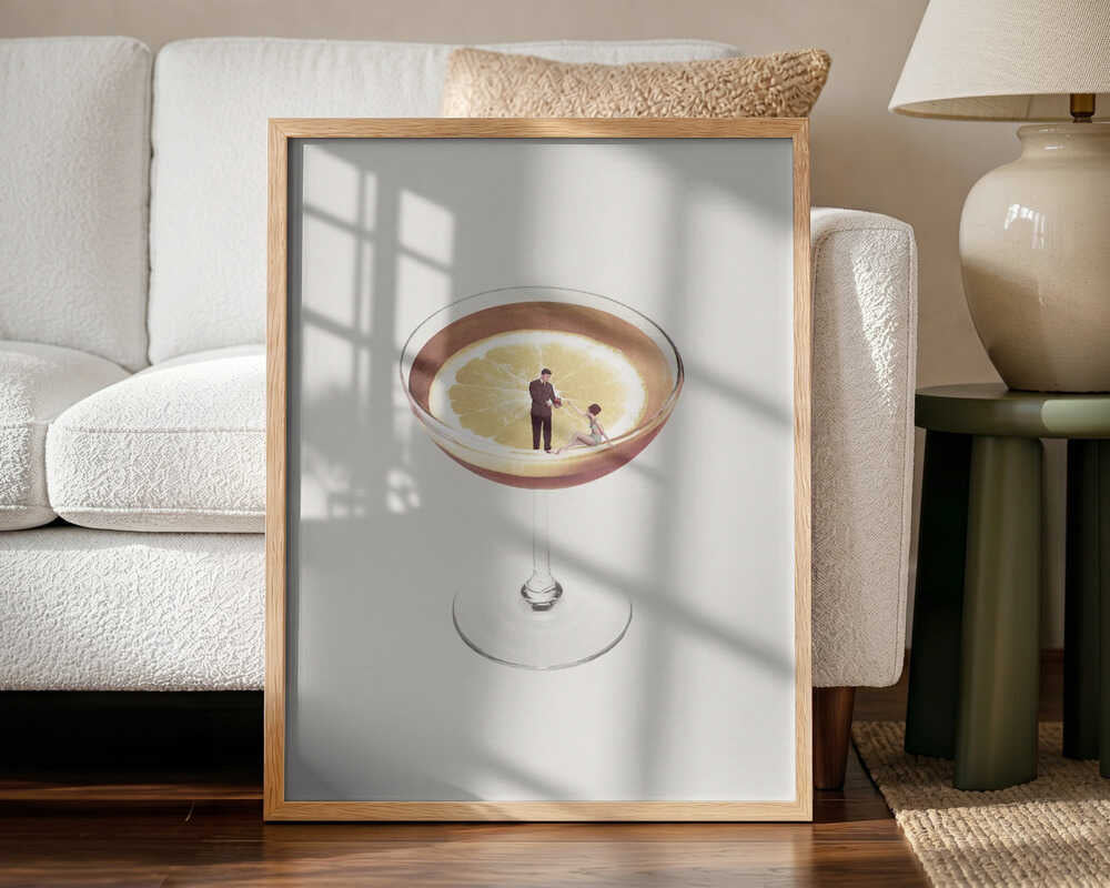 My drink needs a drink Art Print UK — Portrait Elegant Wall Art — Kitchen — Wall It All Prints
