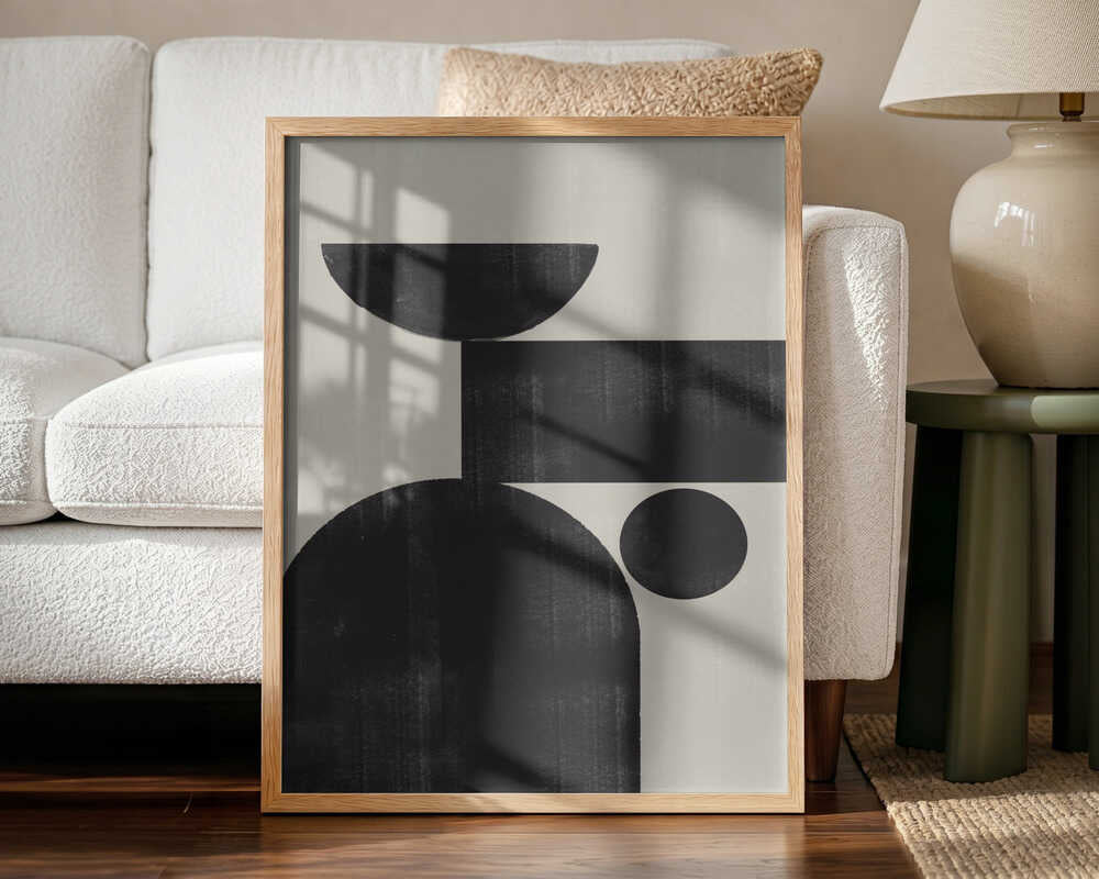 Geometric Harmony Art Print UK — Abstract Dark Wall Art — Office — Wall It All Prints