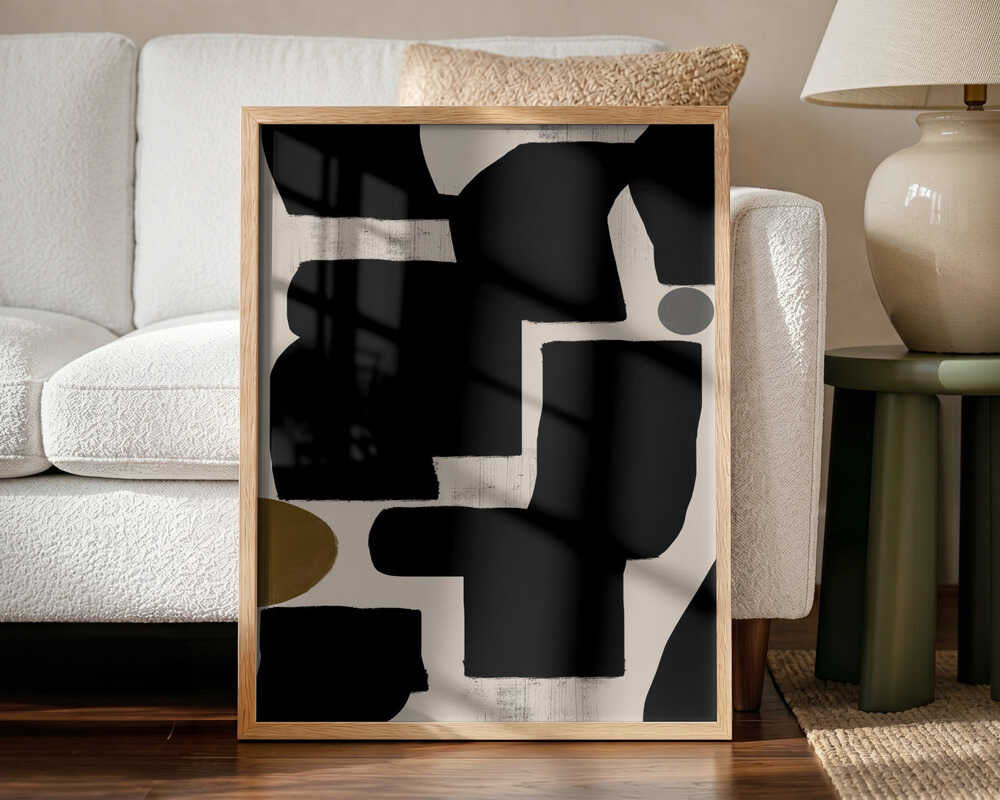 Shapes in Harmony Art Print UK — Abstract Calm Wall Art — Bedroom — Wall It All Prints