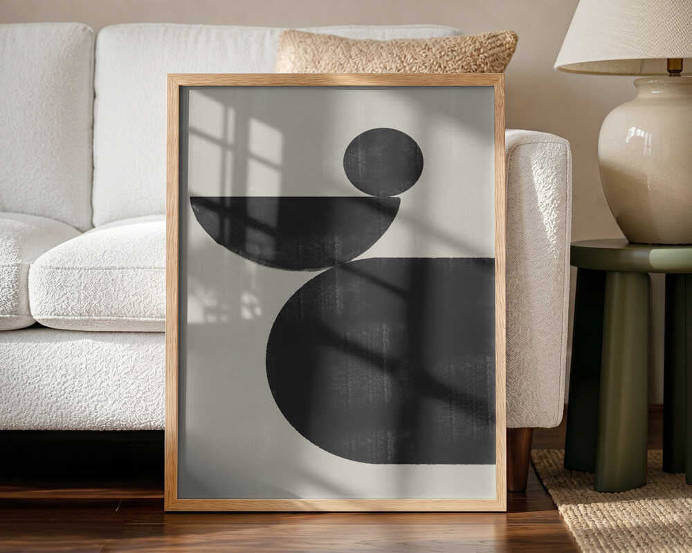 Geometric Harmony Art Print UK — Abstract Dark Wall Art — Office — Wall It All Prints