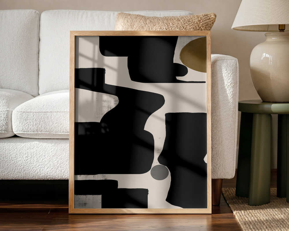 Curves and Shadows Art Print UK — Abstract Vibrant Wall Art — Office — Wall It All Prints
