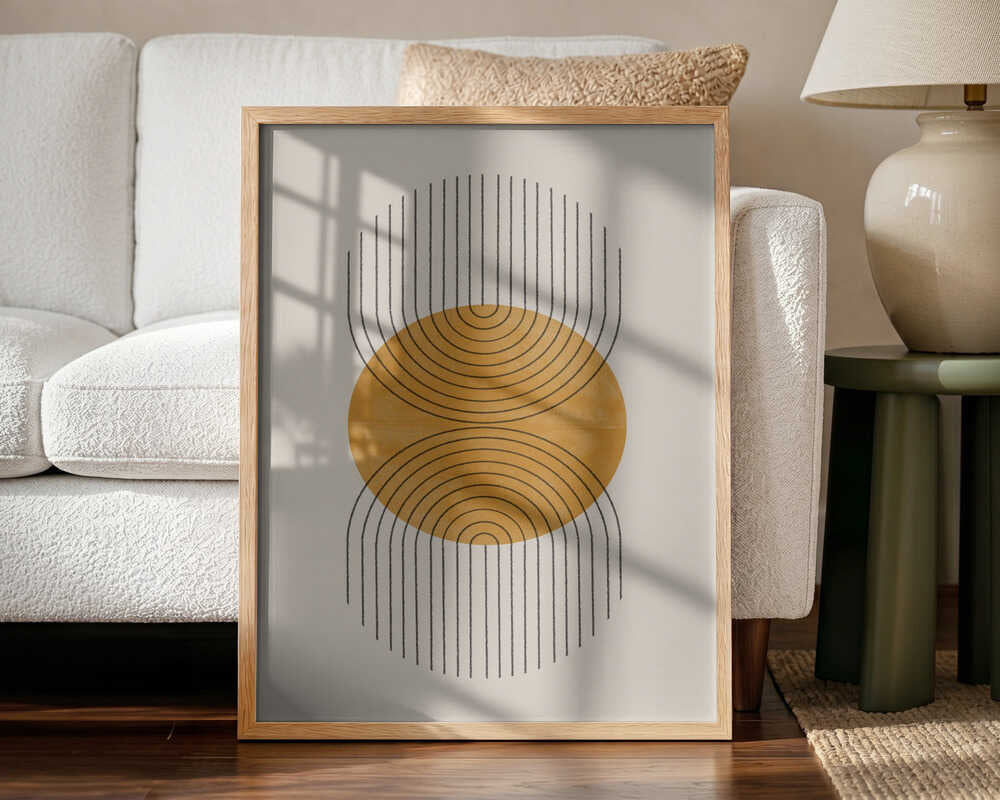 Symmetric Waves Art Print UK — Abstract Calm Wall Art — Bedroom — Wall It All Prints