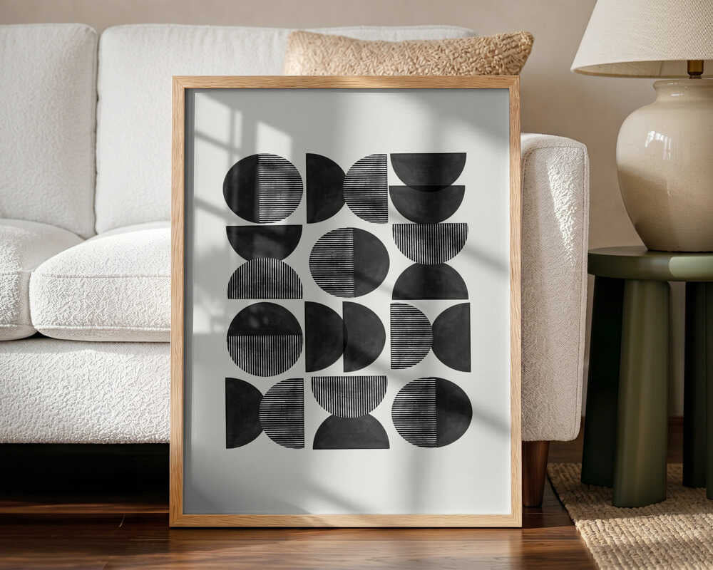 Geometric Rhythm Art Print UK — Abstract Vibrant Wall Art — Office — Wall It All Prints