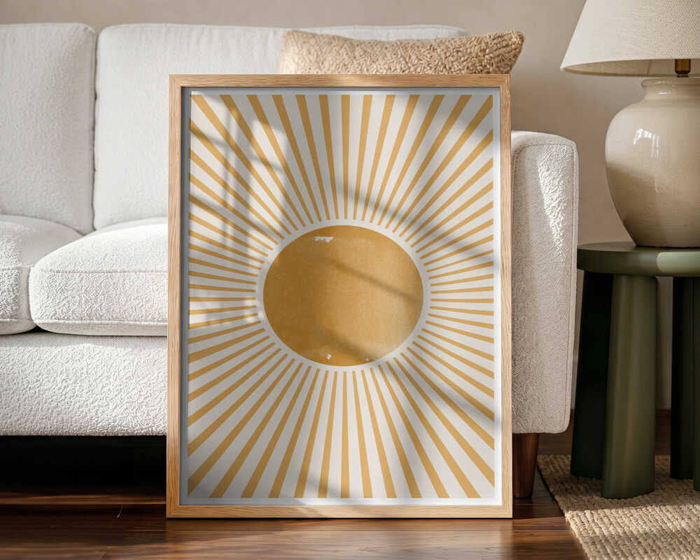 Radiant Dawn Burst Art Print UK — Abstract Vibrant Wall Art — Office — Wall It All Prints