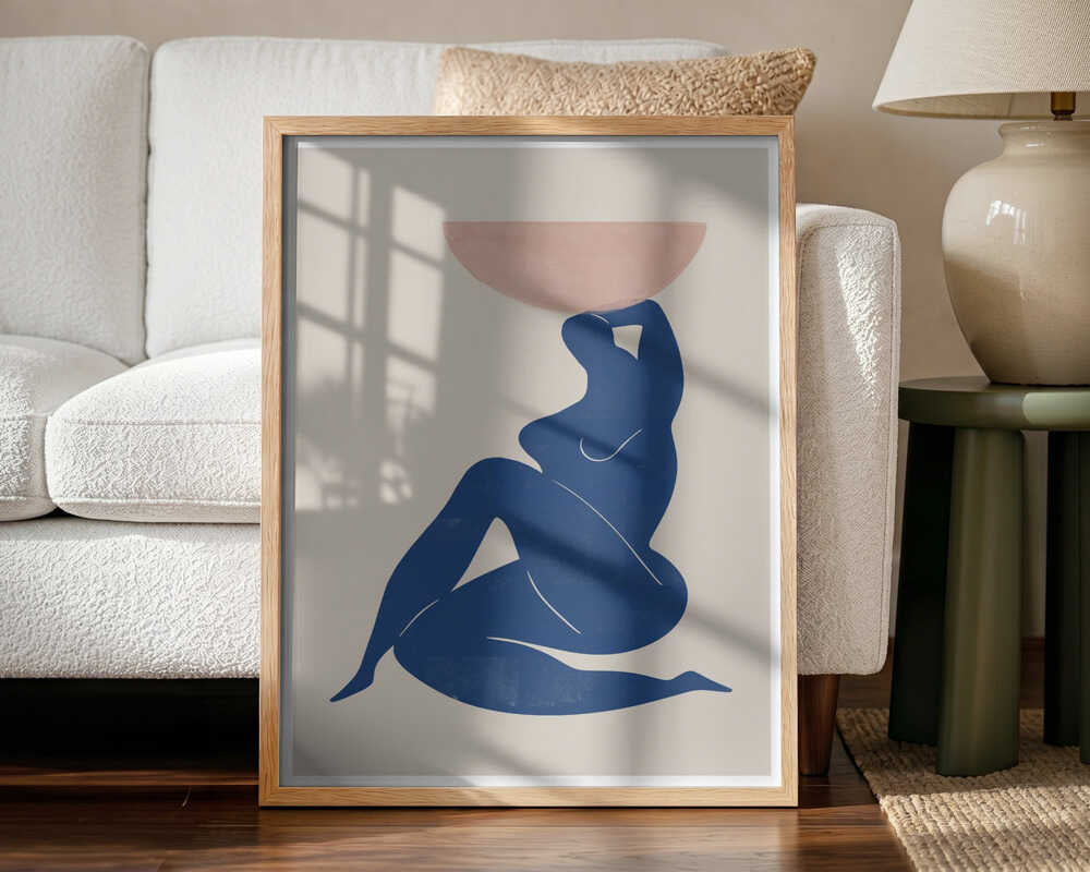 Harmony in Blue Art Print UK — Abstract Calm Wall Art — Bedroom — Wall It All Prints