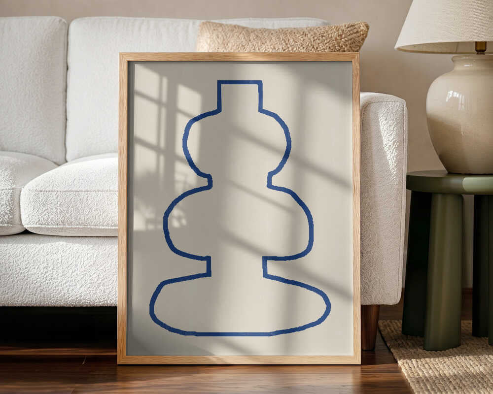 Abstract Silhouette Art Print UK — Abstract Minimal Wall Art — Office — Wall It All Prints