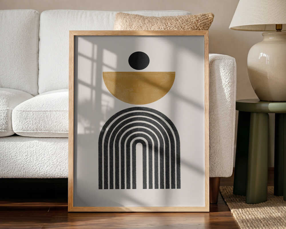 Geometric Harmony Art Print UK — Japanese Dark Wall Art — Office — Wall It All Prints