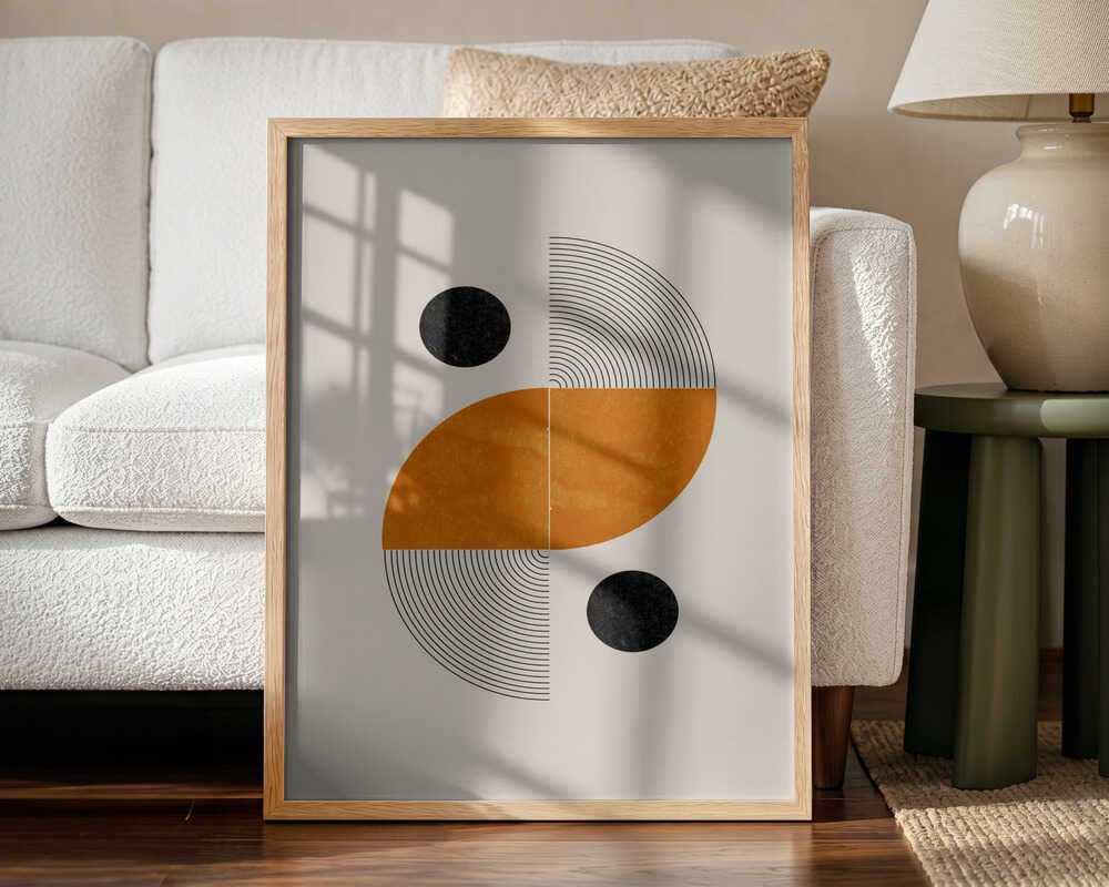 Geometric Harmony Art Print UK — Abstract Dark Wall Art — Office — Wall It All Prints