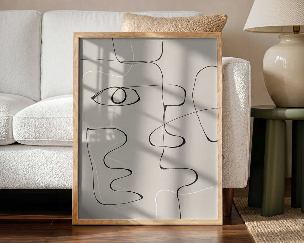 Abstract Facescape Art Print UK — Abstract Dark Wall Art — Office — Wall It All Prints