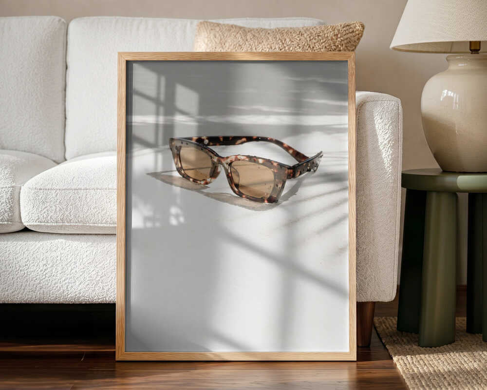 Stylish Summer Sunglasses Art Print UK — Dark Moody Vibrant Wall Art — Living Room — Wall It All Prints