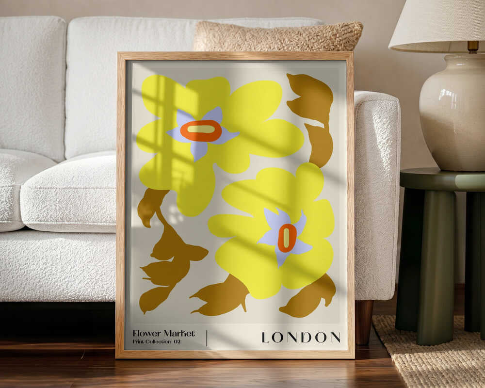Flower Market. London Art Print UK — Botanical Vibrant Wall Art — Office — Wall It All Prints