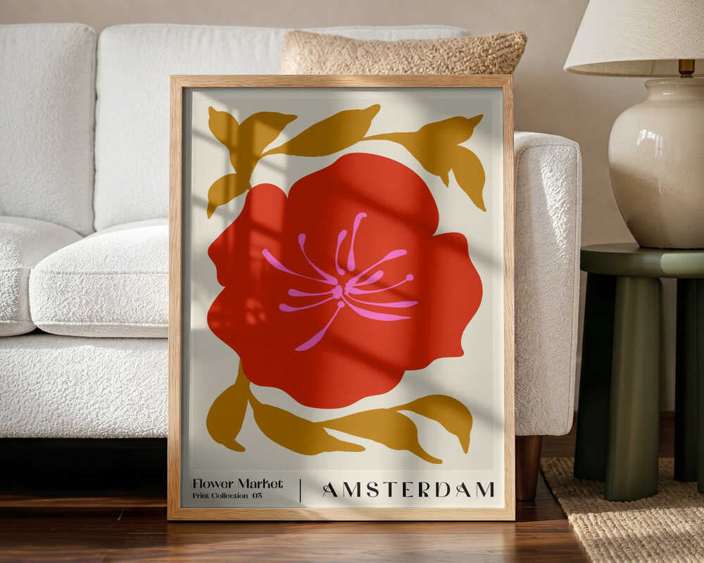 Flower Market. Amsterdam Art Print UK — Botanical Vibrant Wall Art — Office — Wall It All Prints