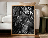 NYC Fire Escapes Art Print UK — Abstract Dark Wall Art — Living Room — Wall It All Prints