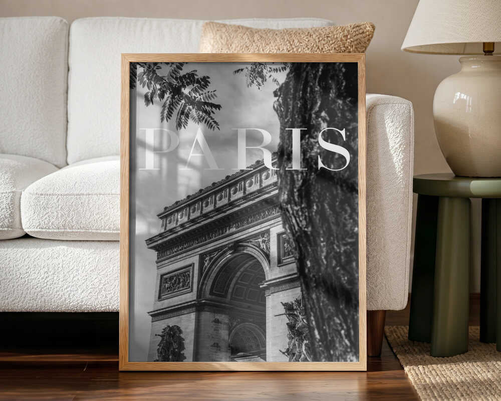 Paris Arc de Triomphe Art Print UK — City Dark Wall Art — Living Room — Wall It All Prints