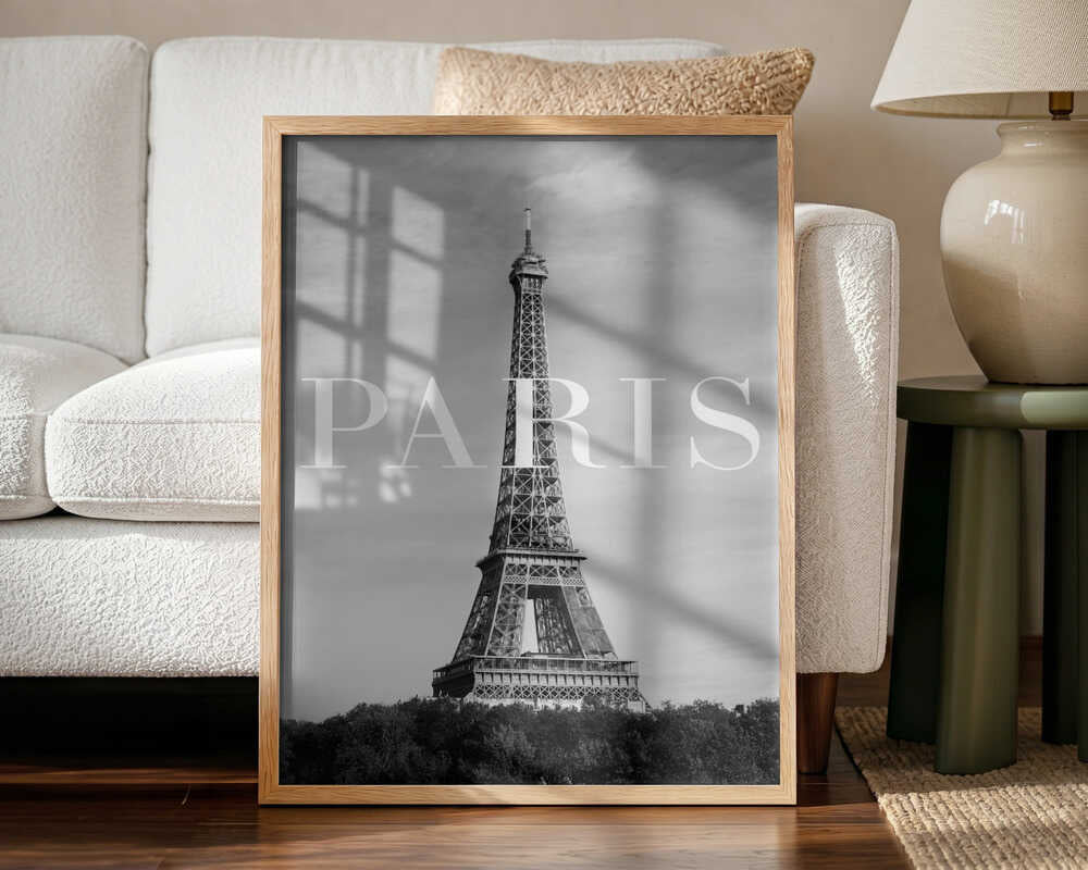 Eiffel Tower Paris Art Print UK — City Dark Wall Art — Living Room — Wall It All Prints