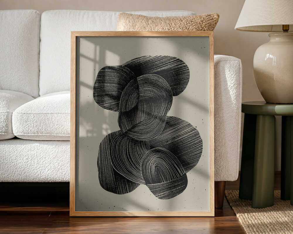 Fluid Echoes Art Print UK — Abstract Dark Wall Art — Office — Wall It All Prints