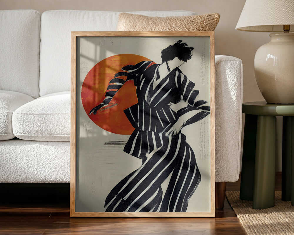 The Dancer Art Print UK — Japanese Vibrant Wall Art — Living Room — Wall It All Prints