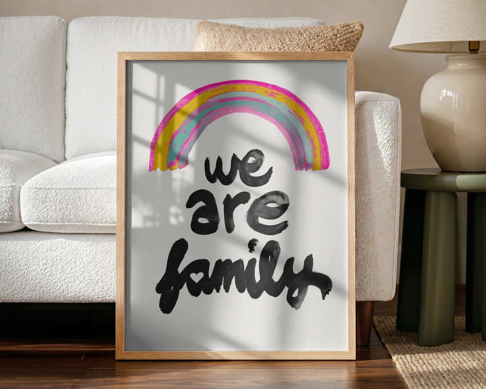 Rainbow Unity Art Print UK — Abstract Vibrant Wall Art — Living Room — Wall It All Prints