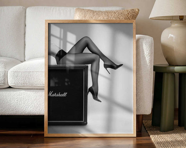 High Heels Rock Style Art Print UK — Portrait Vibrant Wall Art — Living Room — Wall It All Prints
