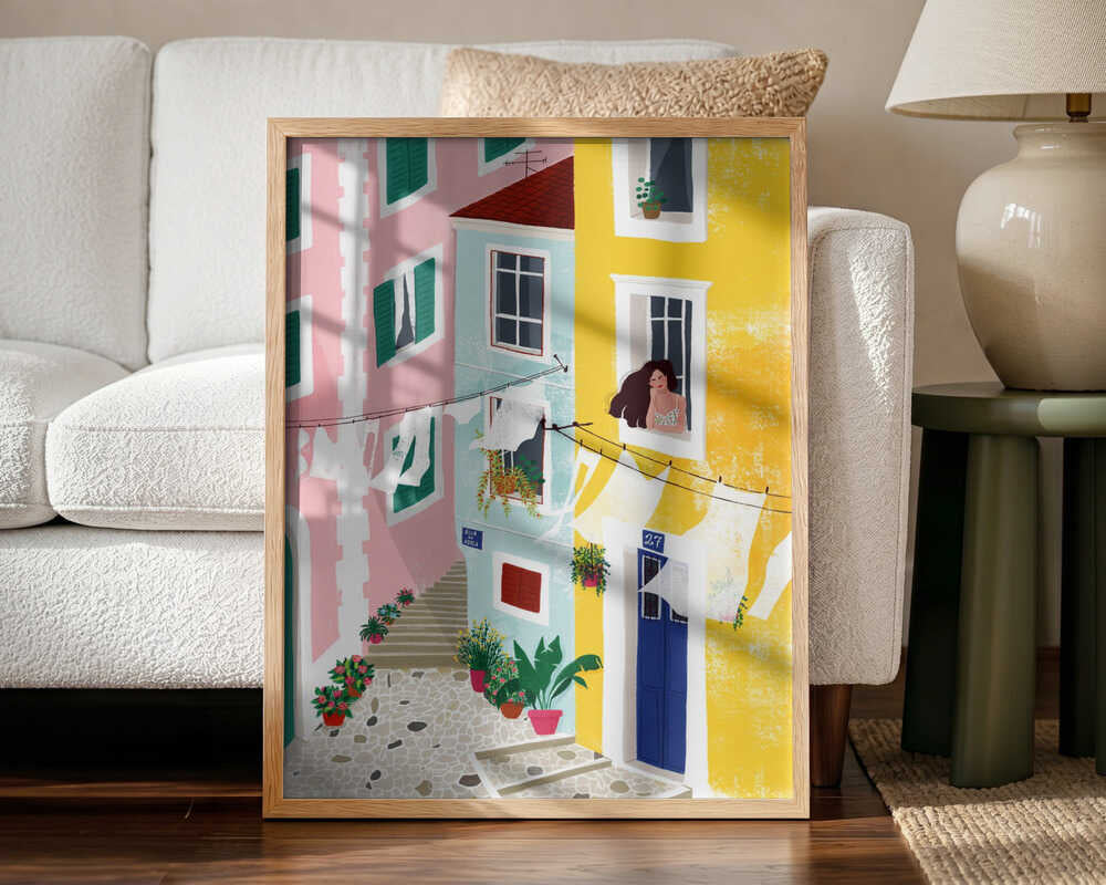 Vibrant European Street Art Print UK — Abstract Vibrant Wall Art — Living Room — Wall It All Prints