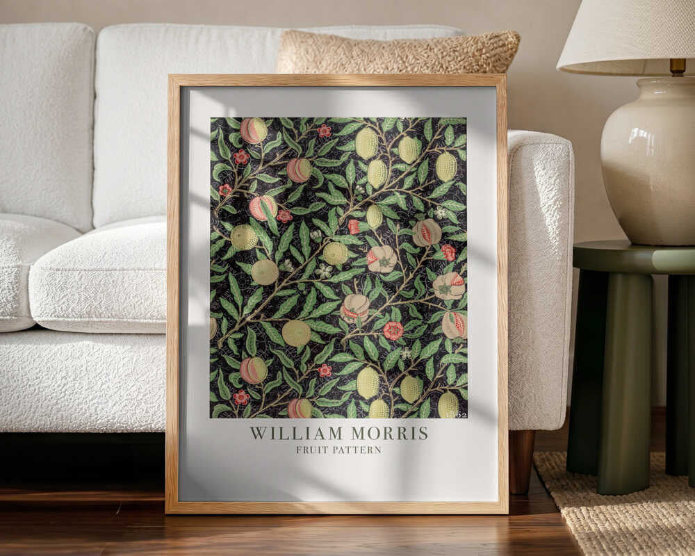 Fruit Pattern Art Print UK — Botanical Fresh Wall Art — Living Room — Wall It All Prints