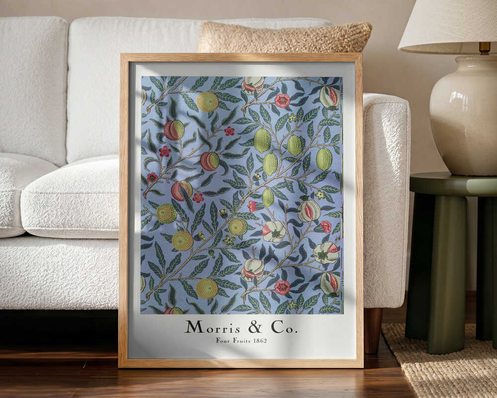 Four Fruits Art Print UK — Botanical Vibrant Wall Art — Kitchen — Wall It All Prints