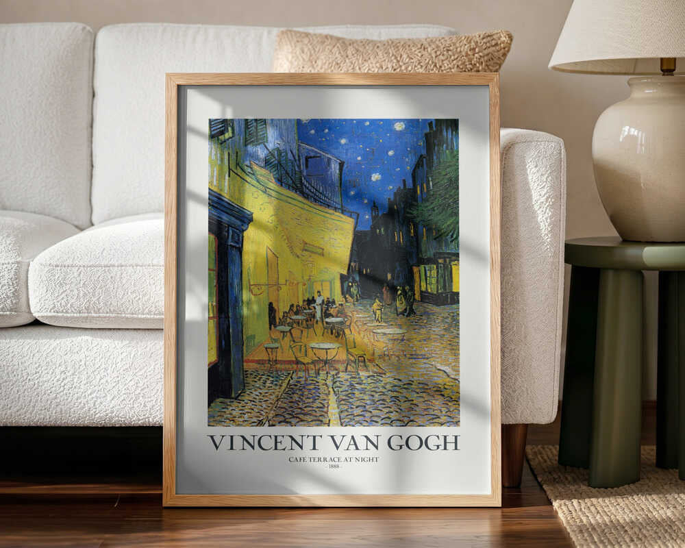 Café Terrace At Night Art Print UK — Impressionist Vibrant Wall Art — Living Room — Wall It All Prints