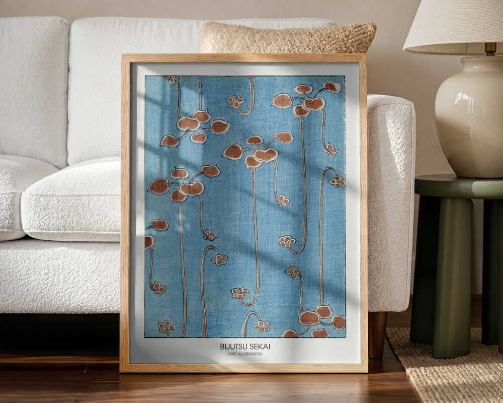 Vine Illustration Art Print UK — Japanese Fresh Wall Art — Living Room — Wall It All Prints