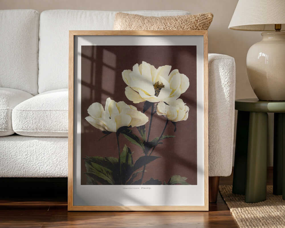 Hærdaceous Peony Art Print UK — Japanese Vibrant Wall Art — Living Room — Wall It All Prints
