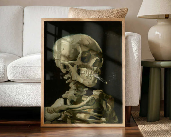 Head of a skeleton with a burning cigarette Vincent Van Gogh