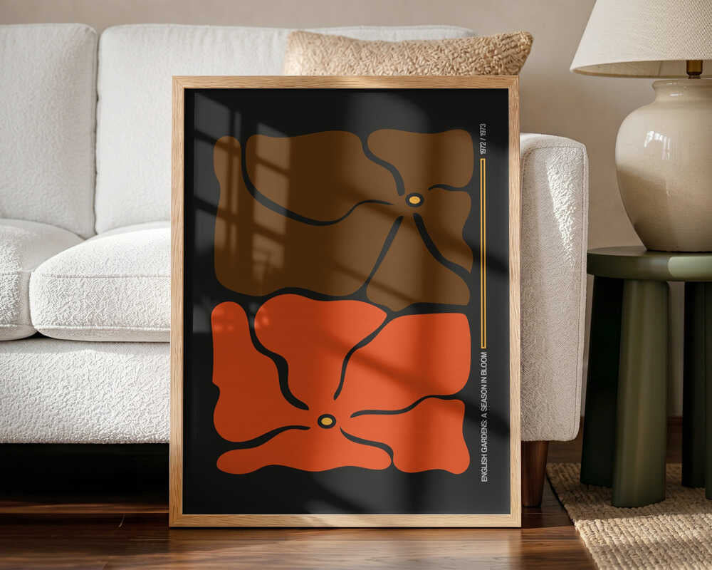 Abstract Floral Blooms Art Print UK — Botanical Fresh Wall Art — Living Room — Wall It All Prints