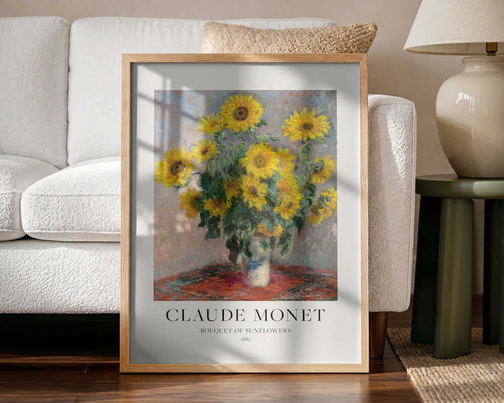Bouquet Of Sunflowers Art Print UK — Botanical Fresh Wall Art — Living Room — Wall It All Prints