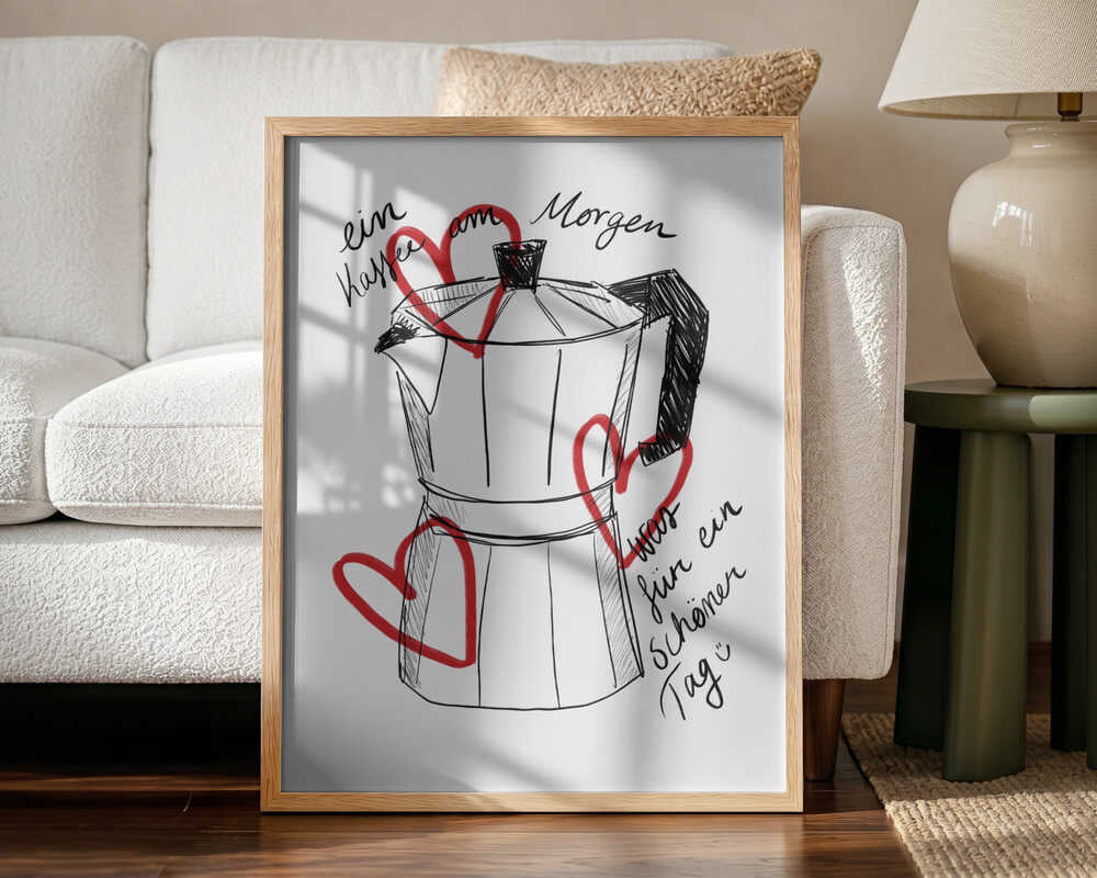 Morning Brew Art Print UK — Abstract Vibrant Wall Art — Kitchen — Wall It All Prints