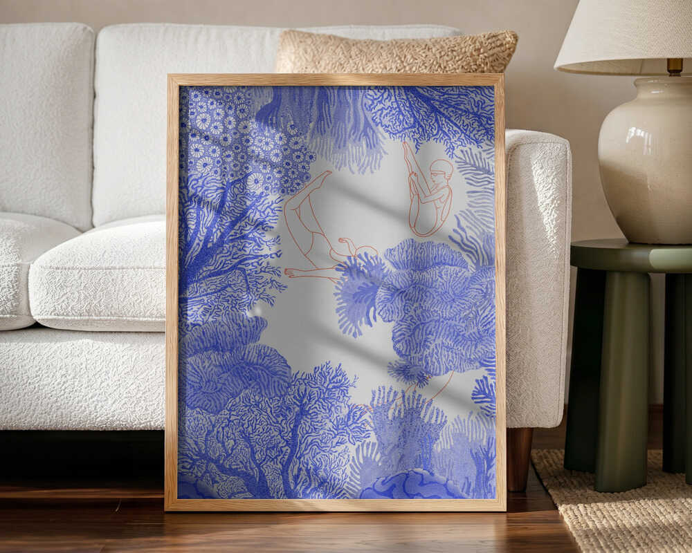 Underwater Art Print UK — Abstract Minimal Wall Art — Office — Wall It All Prints