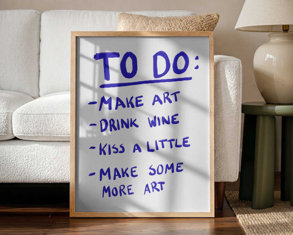 Creative To-Do List Art Print UK — Abstract Vibrant Wall Art — Kitchen — Wall It All Prints