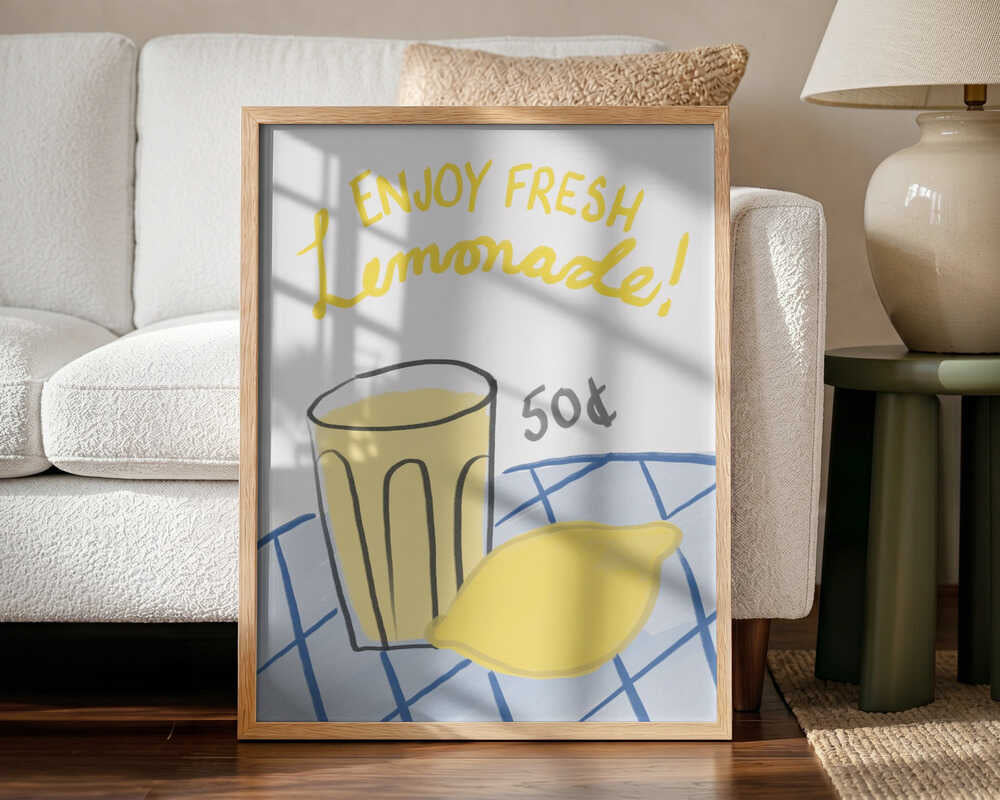 Refreshing Sip Deal Art Print UK — Abstract Vibrant Wall Art — Kitchen — Wall It All Prints