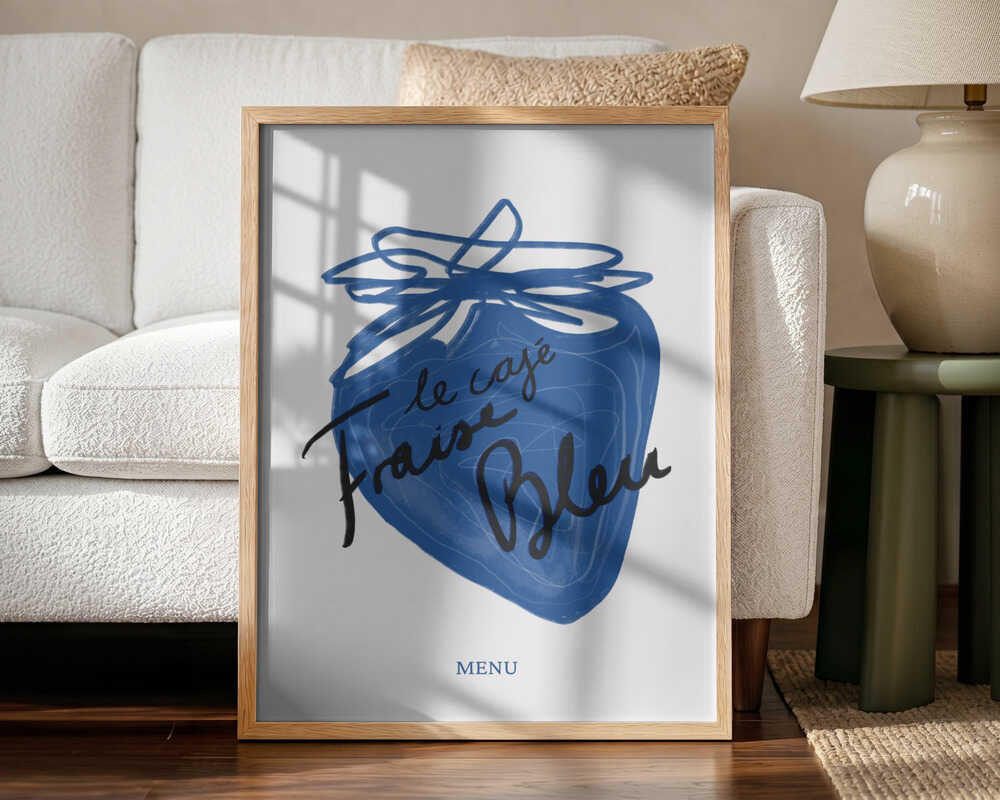 Blueberry Delight Art Print UK — Abstract Vibrant Wall Art — Kitchen — Wall It All Prints
