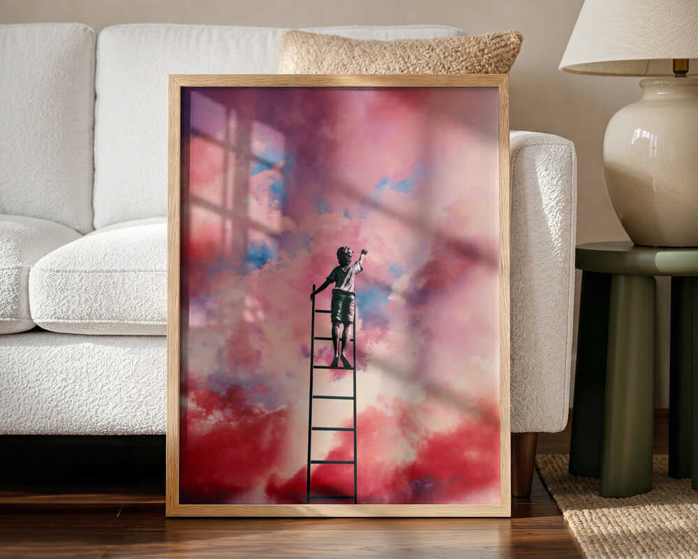 Cloud Painter Art Print UK — Portrait Vibrant Wall Art — Nursery — Wall It All Prints