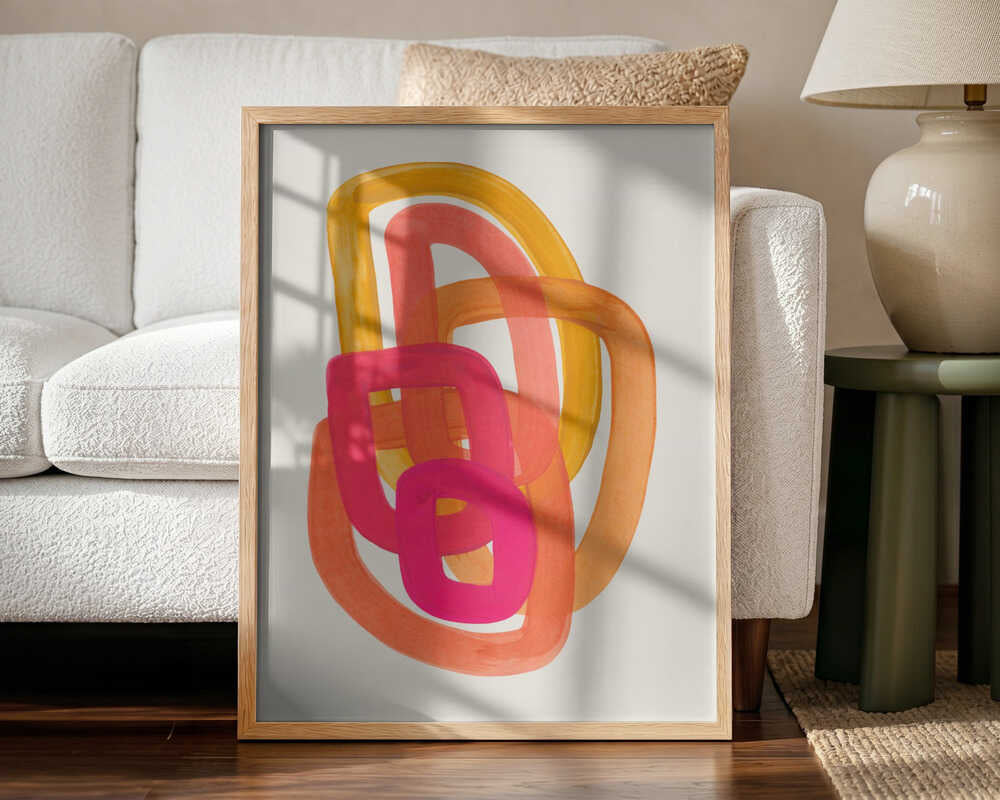 Vibrant Organic Forms Art Print UK — Abstract Vibrant Wall Art — Living Room — Wall It All Prints