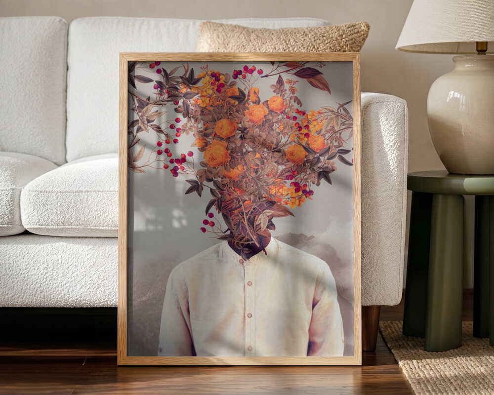 Bright Bloom Art Print UK — Botanical Fresh Wall Art — Living Room — Wall It All Prints