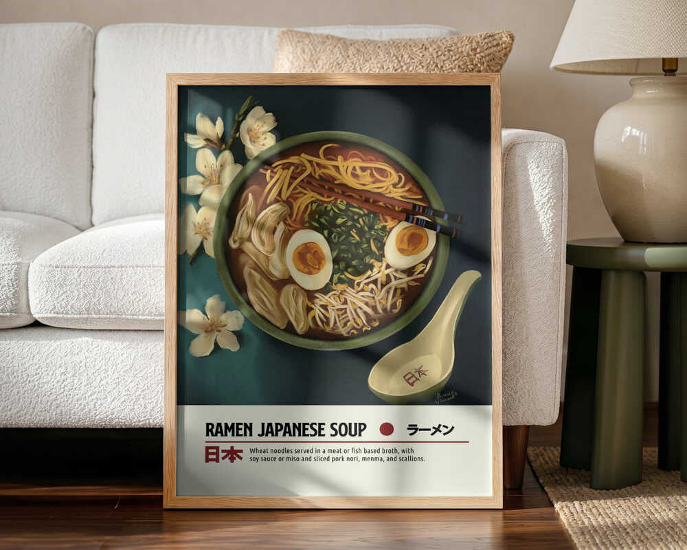 Ramen Art Print UK — Japanese Fresh Wall Art — Kitchen — Wall It All Prints